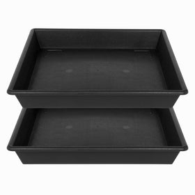 NIMYAU square plant saucer 14 inch top view, sturdy drainage tray.