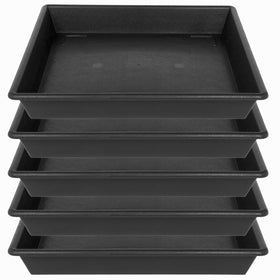 NIMYAU square plant saucer top view, 10-inch, protects floors from overflow.