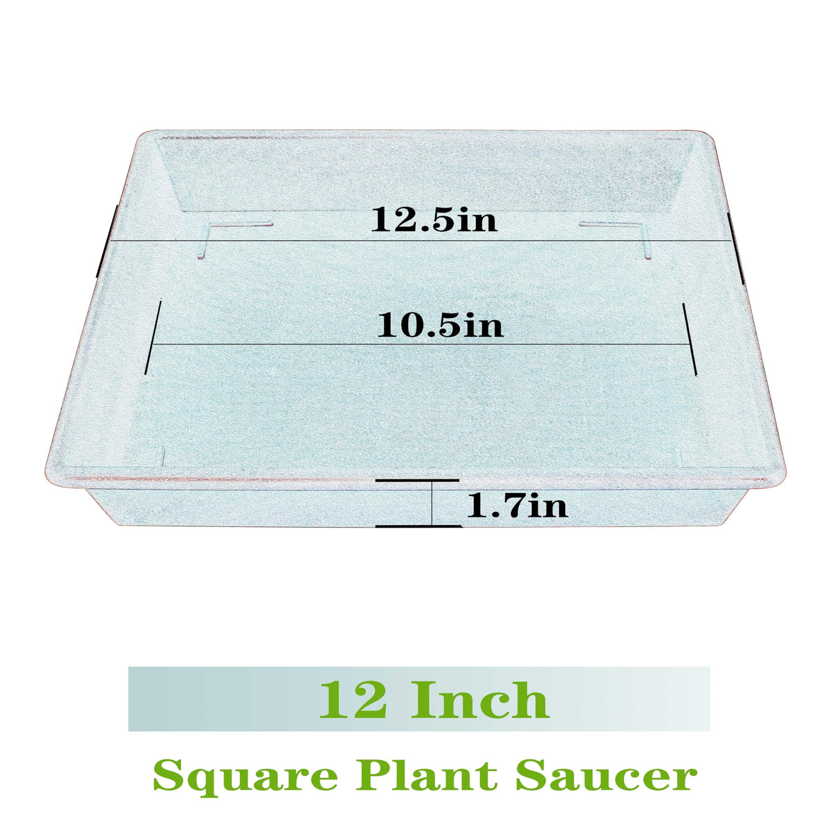 NIMYAU square saucer 12-inch two-pack for indoor and outdoor pots