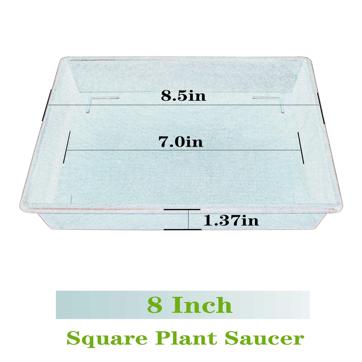 NIMYAU square saucer 6-inch compact tray for indoor pots