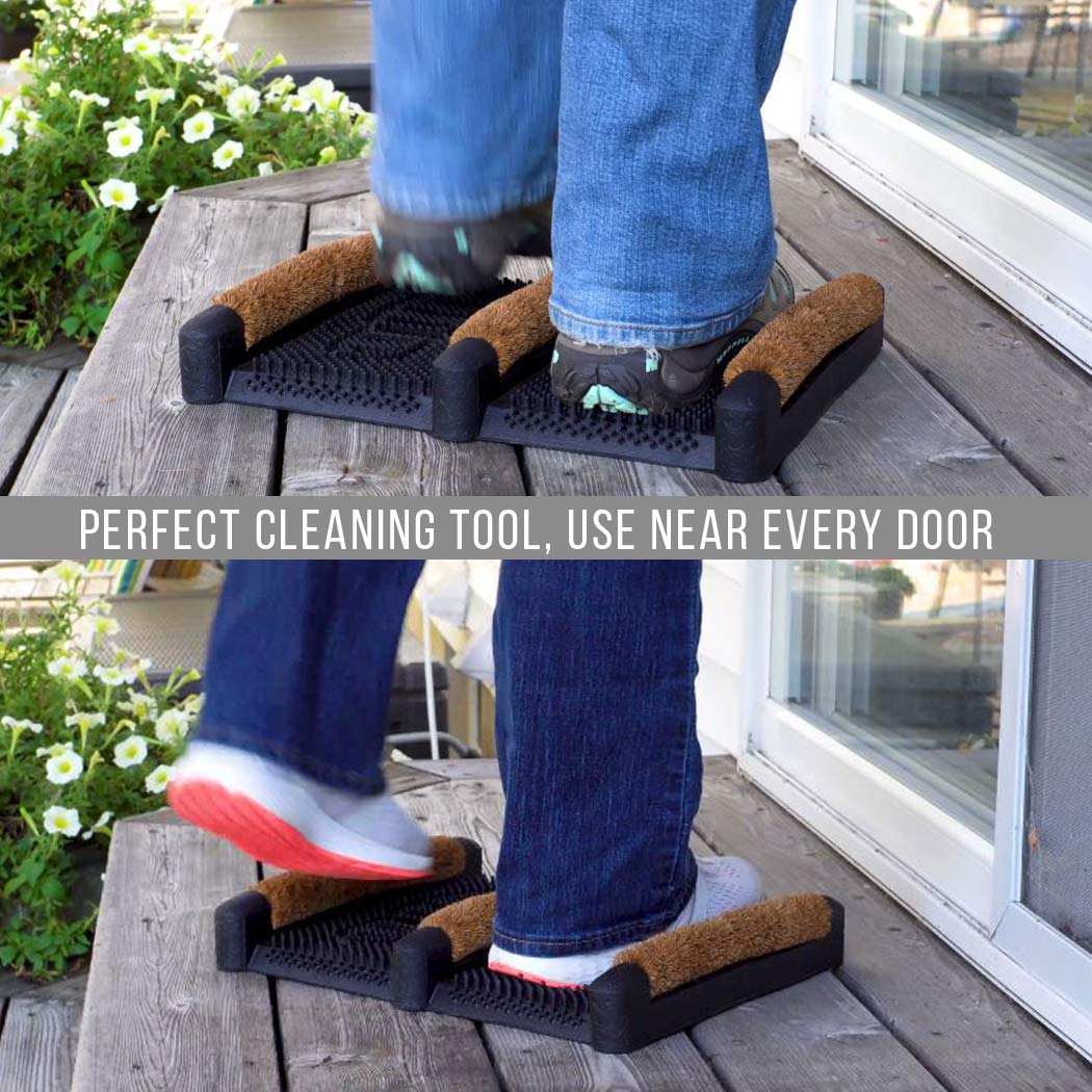 NINAMAR built-in shoe-bristle edges deeply clean boot treads and remove debris.