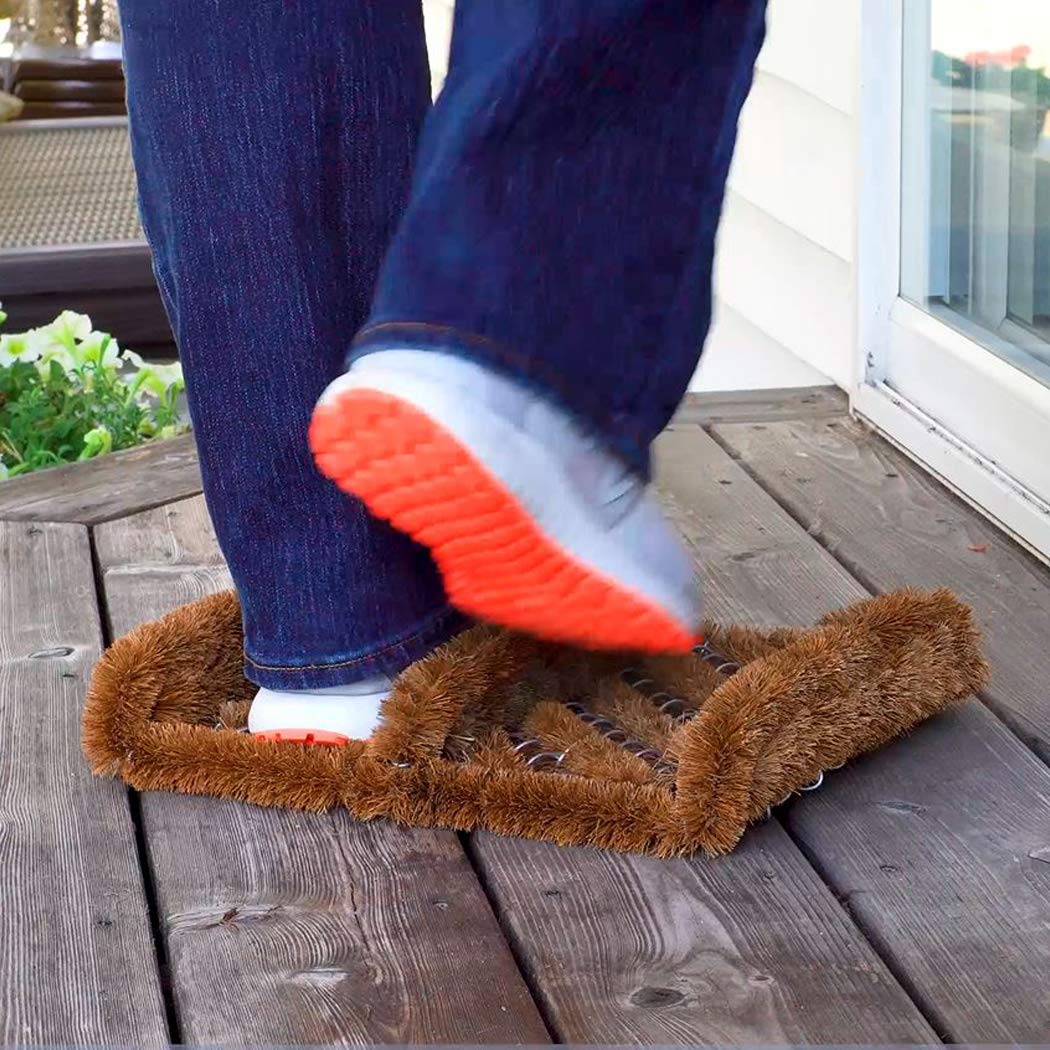 NINAMAR natural coir boot scraper door mat is easy to clean and maintain