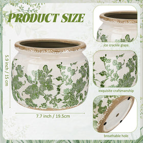 Ninehaoou crackle glaze finish pot for vintage appeal and durable style.