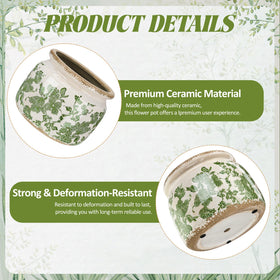 Ninehaoou 7.7-inch pot supports small plants and easy placement.