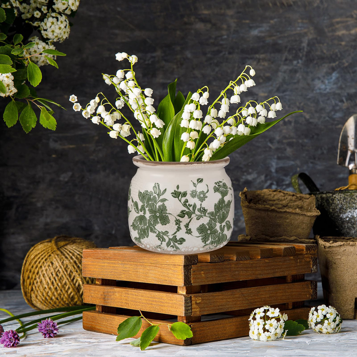 Ninehaoou planter for DIY arrangements and desk organization