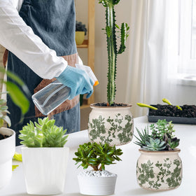 Ninehaoou planter side profile showing compact size for tabletops