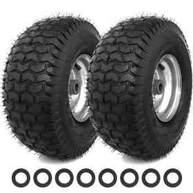 NING SHUO 15x6.00-6 tire side view for durable riding mower performance