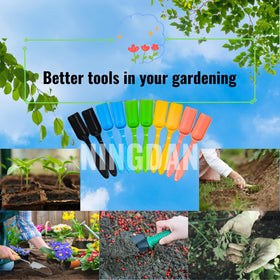 NINGDAN mini shovel demonstrates digging for transplanting in small pots
