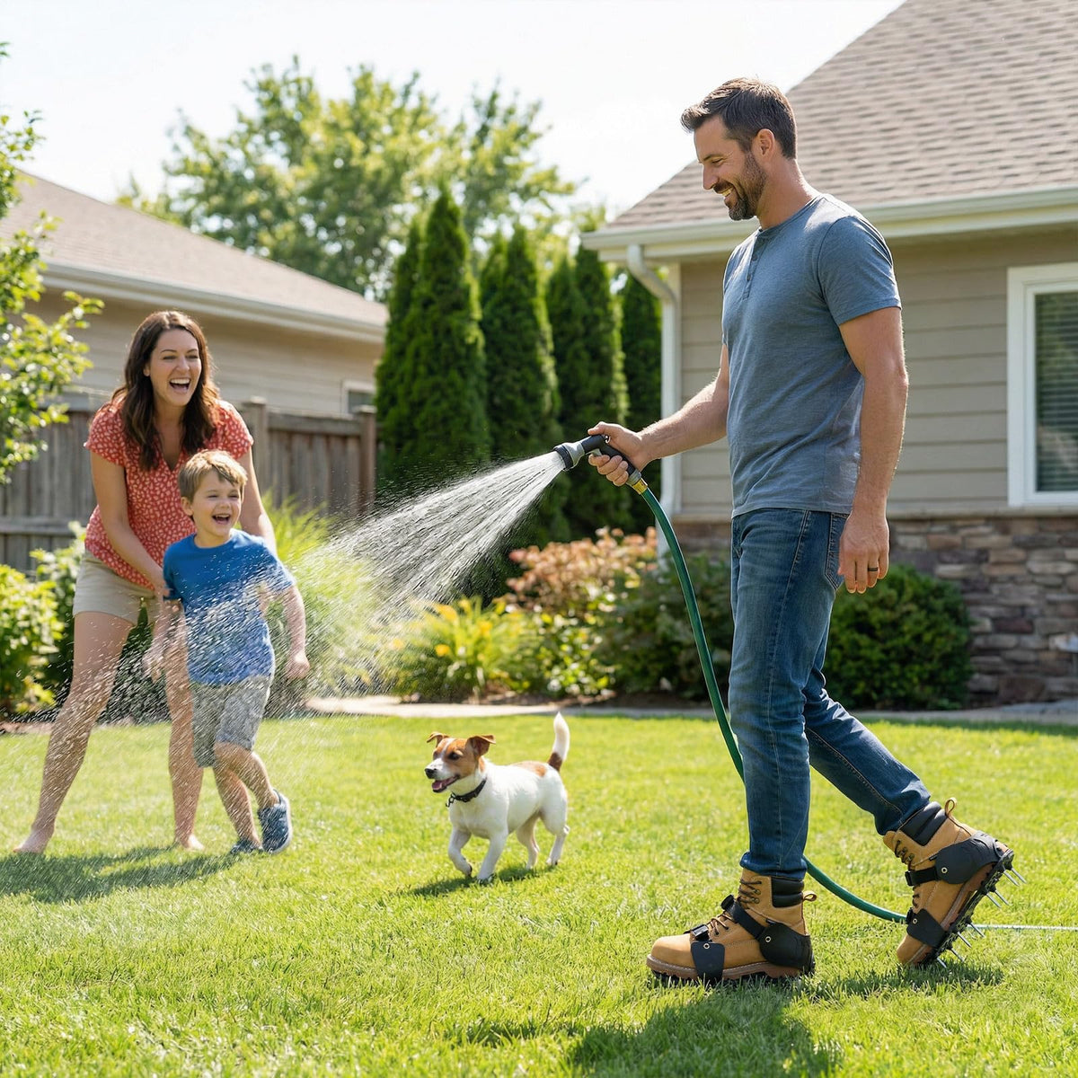 NINGO portable lawn aerator kit for easy, on-the-go lawn care.
