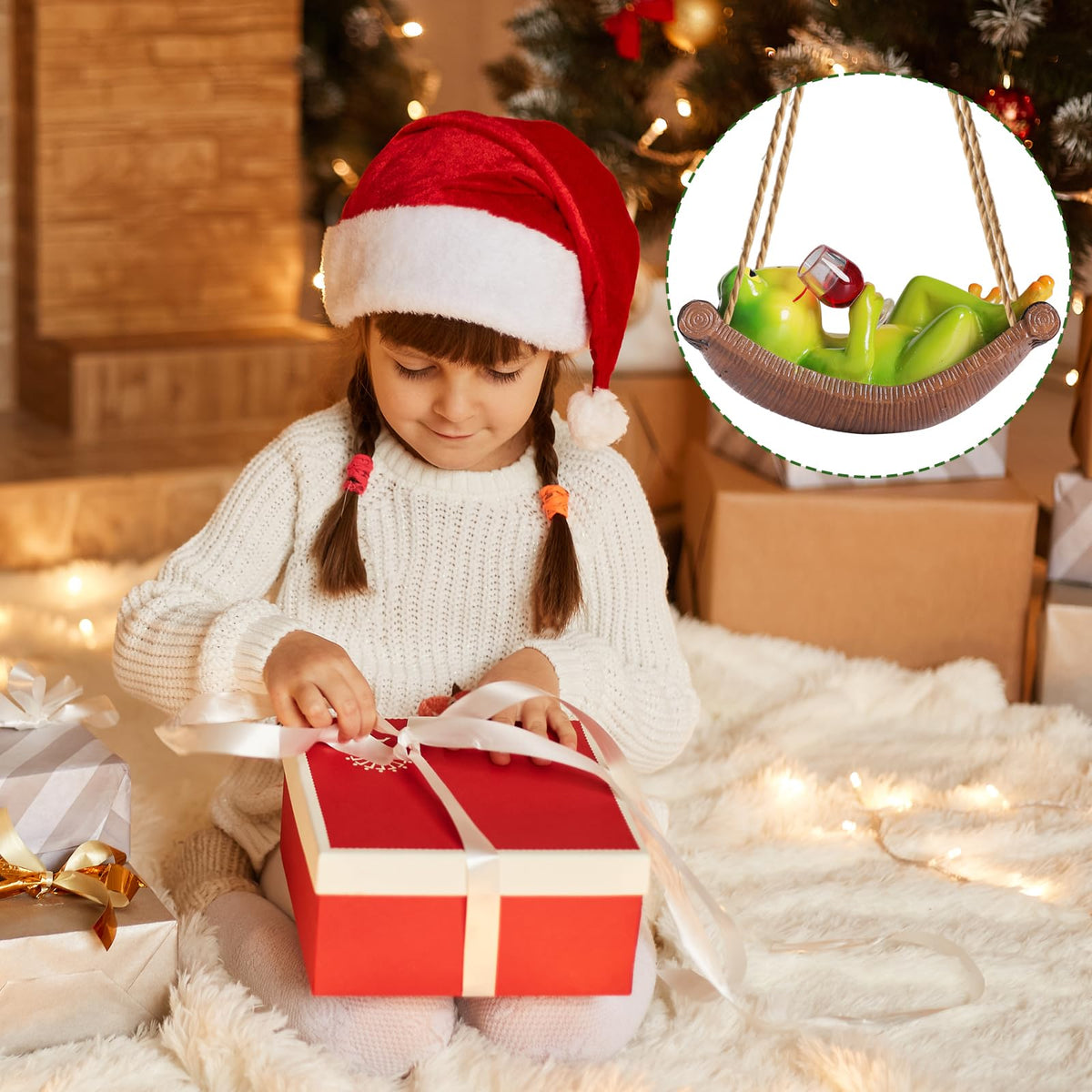 NINIPAPA backyard frog ornament enhances yard decor and ambiance.