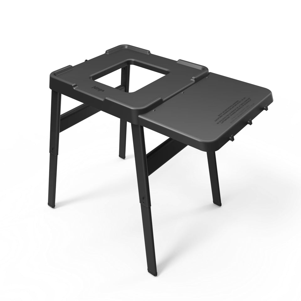 Ninja Woodfire outdoor side table and stand with adjustable height for extra prep space