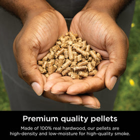 Ninja Woodfire Cherry Maple Oak blend pellets show rich color for balanced smoke.