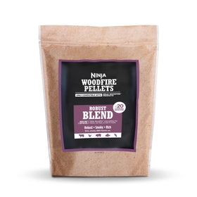 Ninja Woodfire pellets Robust Blend 2-lb bag for rich, BBQ-smoked flavor.