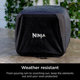 Ninja Woodfire Premium Cover water resistance closeup shows moisture protection
