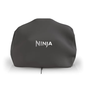 Ninja Woodfire XL Premium Grill Cover Pro on OG800 front view, provides rain and sun protection.