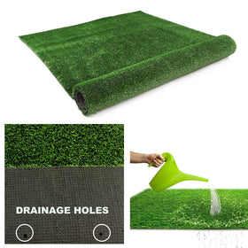 NINXANG fake grass rug for pets; soft underfoot and easy to clean.