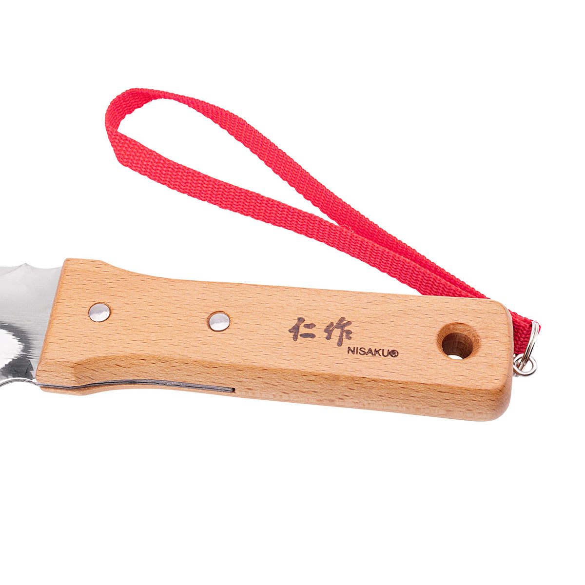 Nisaku NJP651 hardened blade detail highlights HRC58 construction.