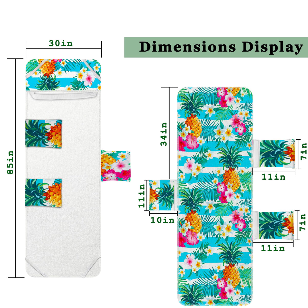 NISDOING lounge chair towel cover with vivid prints for outdoor seating.