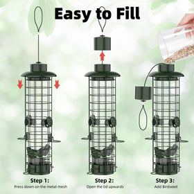 Niser large-capacity 3 lb green feeder for extended viewing