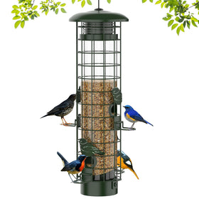 Niser squirrel-proof bird feeder with metal mesh for outdoor feeding