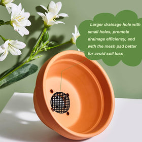 NiSevenLiving saucer mesh pad included prevents spills while catching drainage.
