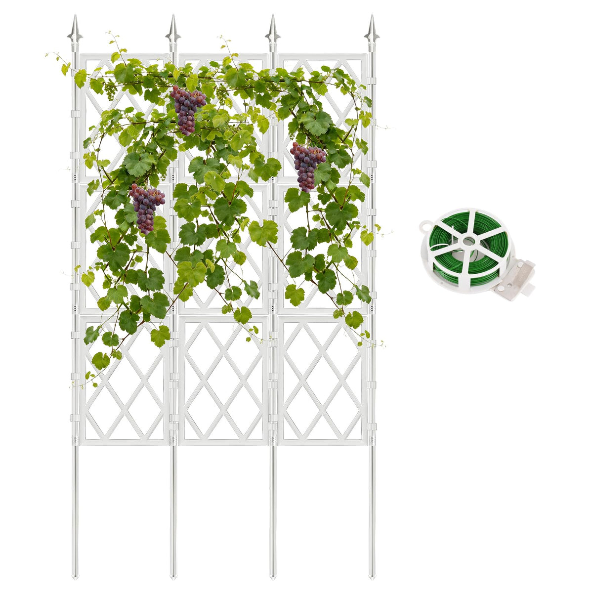Nisoger garden trellis 5.25ft outdoor metal frame supports climbing plants