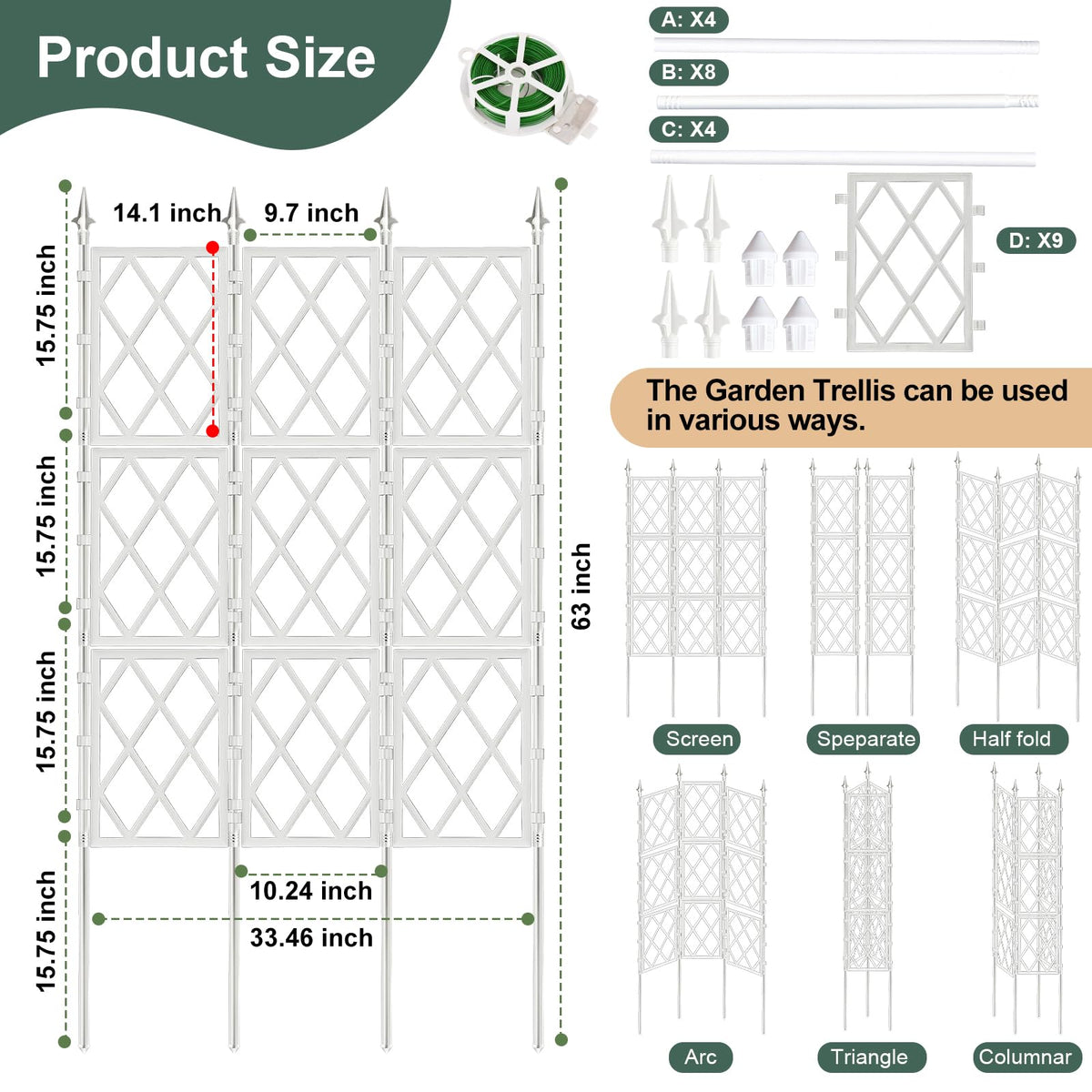 Nisoger garden trellis easy tool-free assembly joints for quick setup