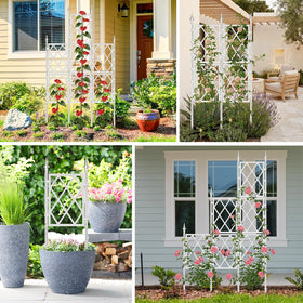 Nisoger garden trellis thick mesh design providing sturdy vine support