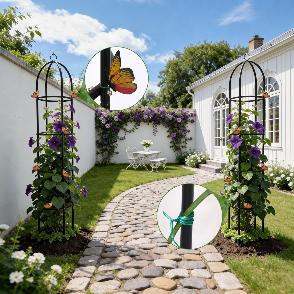 Nisoger top-ring design elevates climbing plants with a decorative touch.