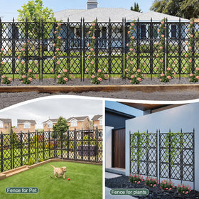 Nisoger arch-shaped trellis enables elegant garden configurations.