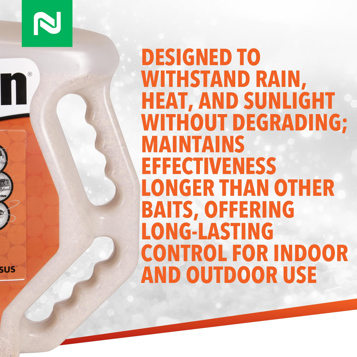 Nisus Niban bait with a comfort-grip container for precise application
