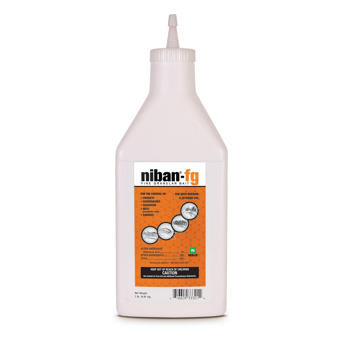 Nisus NiBan-FG granules close-up for versatile indoor and outdoor pest control