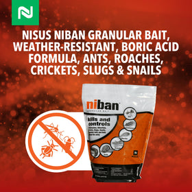 Nisus Niban bait in kitchen use targets common pests.