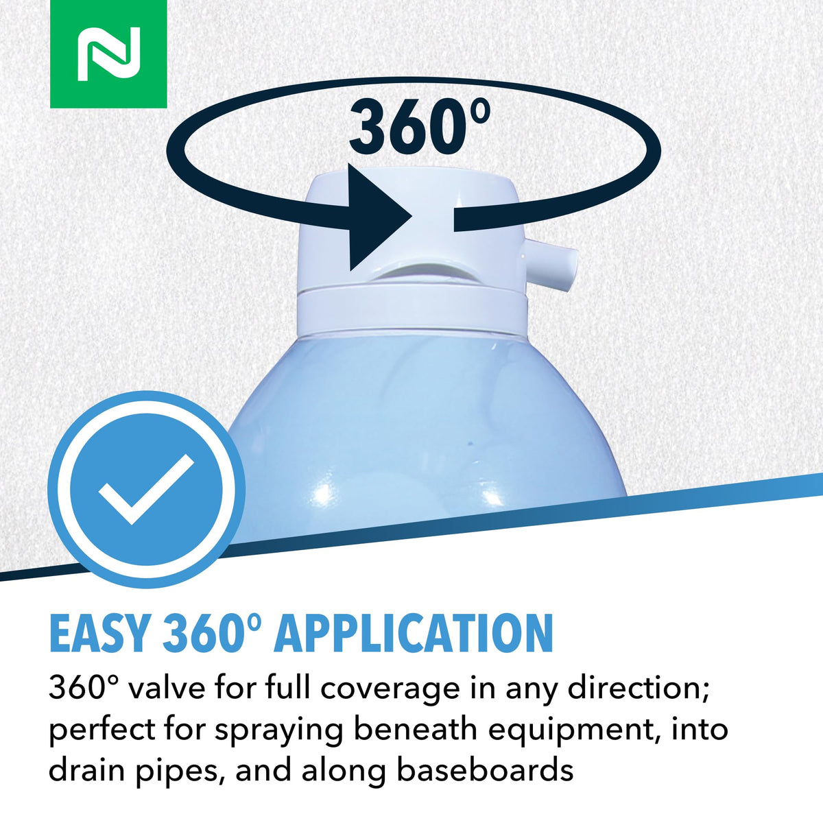 Nisus Nibor-D foam safely used on non-food surfaces as directed.