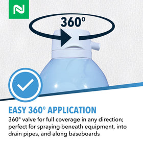 Nisus Nibor-D foam safely used on non-food surfaces as directed.