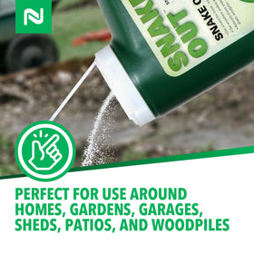 Nisus Snake Out packaging emphasizes biodegradable, eco-friendly formula.