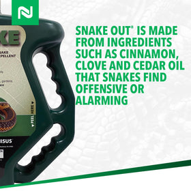 Nisus Snake Out applied around foundation protects home yards from snakes.