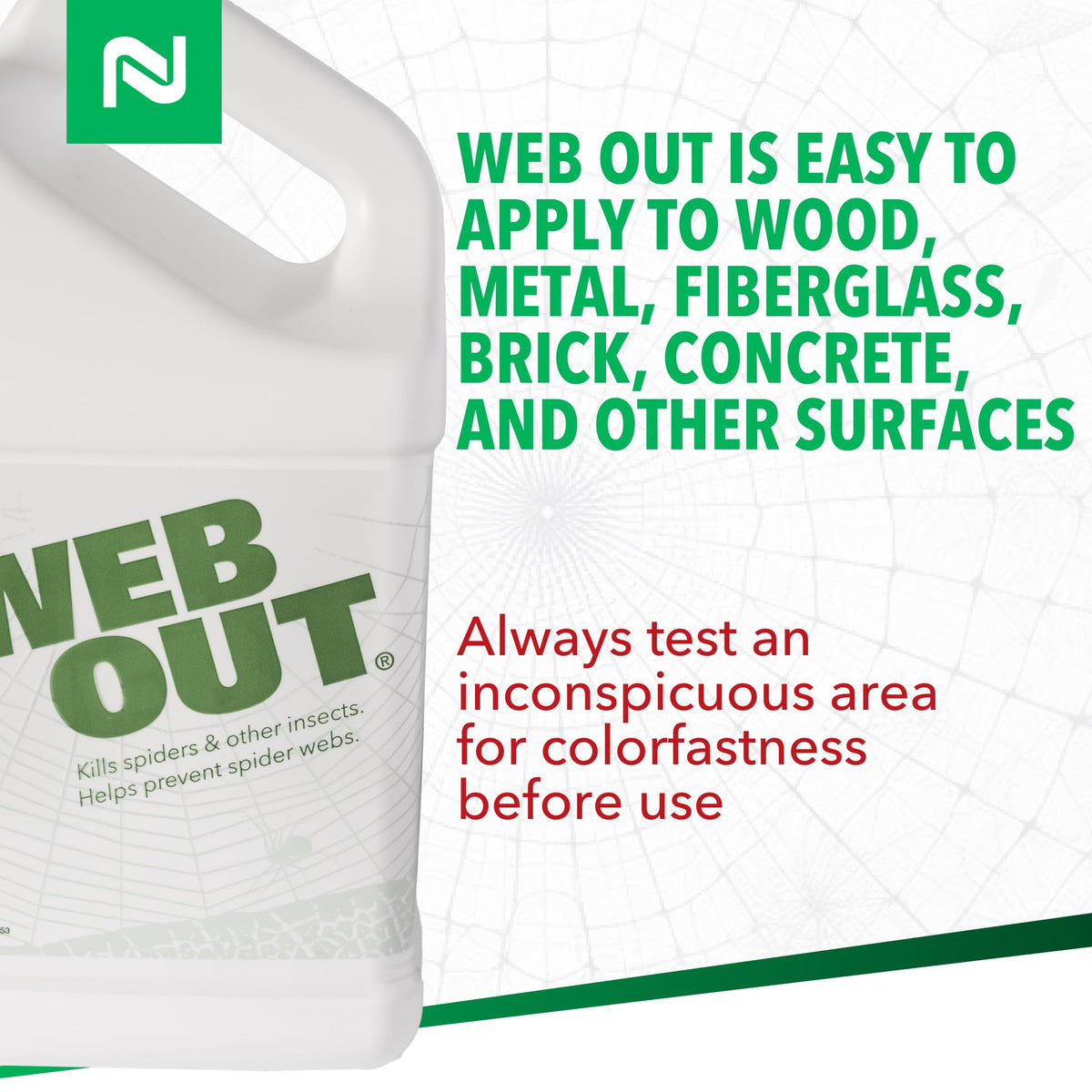 Nisus Web Out Cobweb Eliminator spray-mist demonstrates quick indoor application