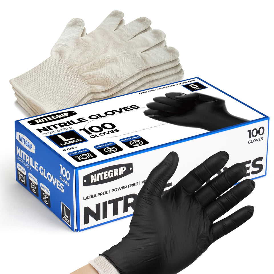 Nite Grip BBQ Gloves Kit packaging shown for grilling prep