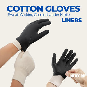 Close-up of Nite Grip nitrile gloves textured grip