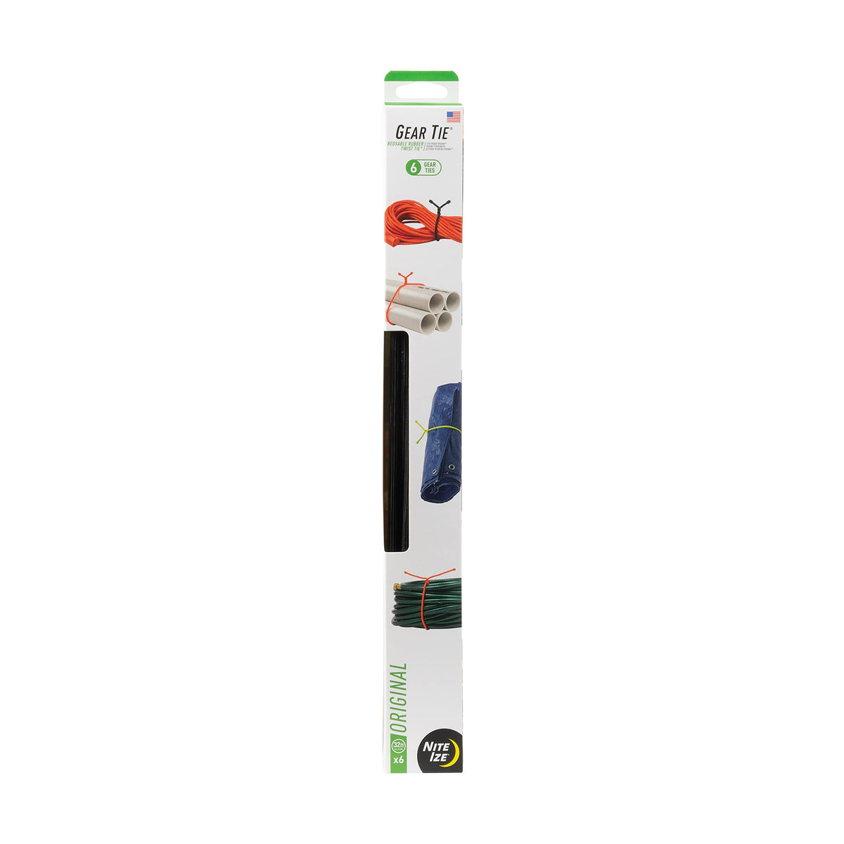 Nite Ize Gear Tie 32-inch black bundle for organizing cables.