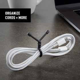 Nite Ize Gear Tie 6-inch shows rubber exterior grip for easy cord management