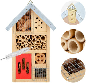 Niteangel insect hotel in a lush garden supporting natural visitors