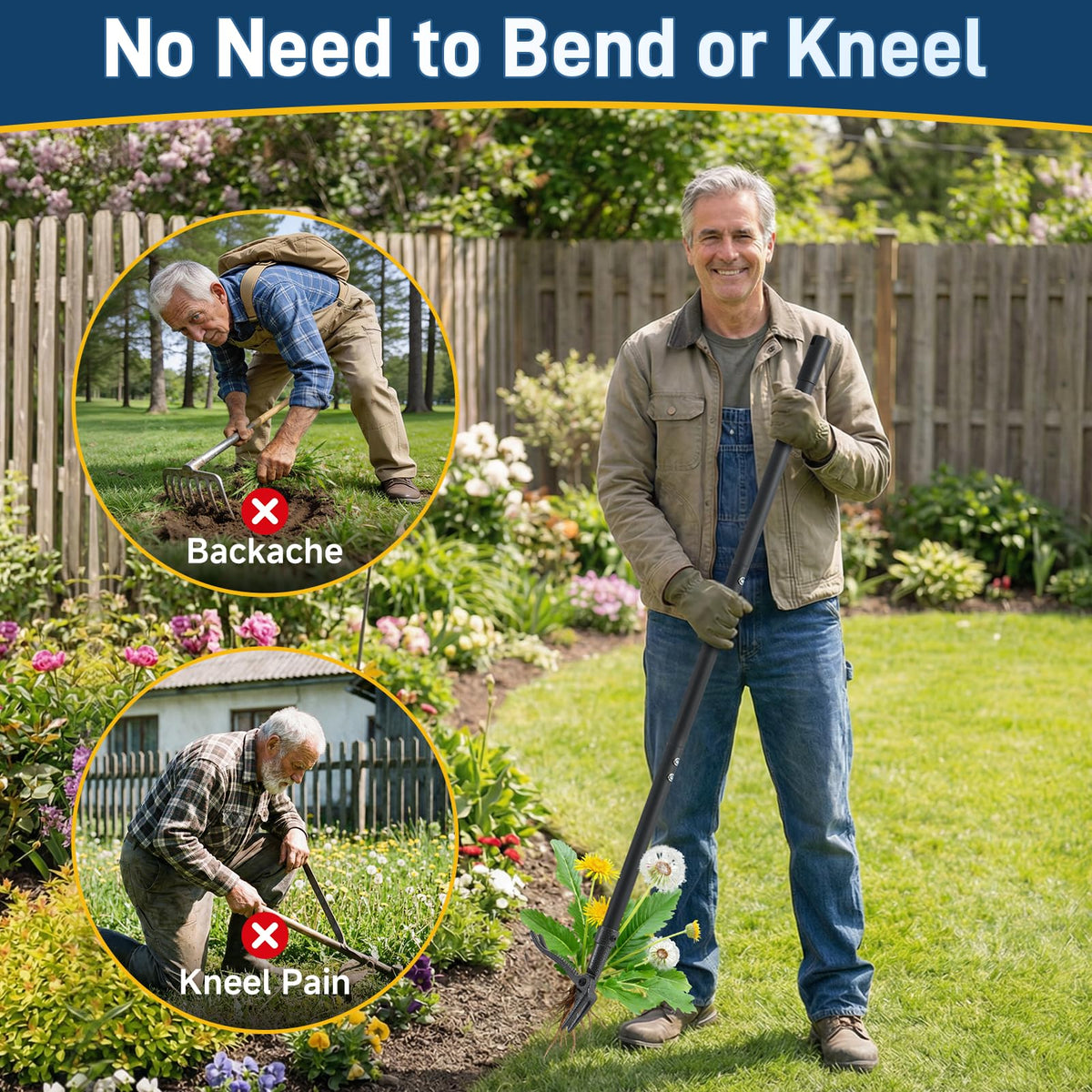 Niulight four-claws securely grip roots for complete removal.