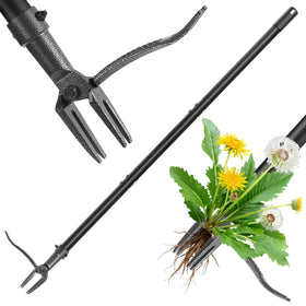 Niulight stand up weed puller with adjustable handle for easier weed removal from a standing position.
