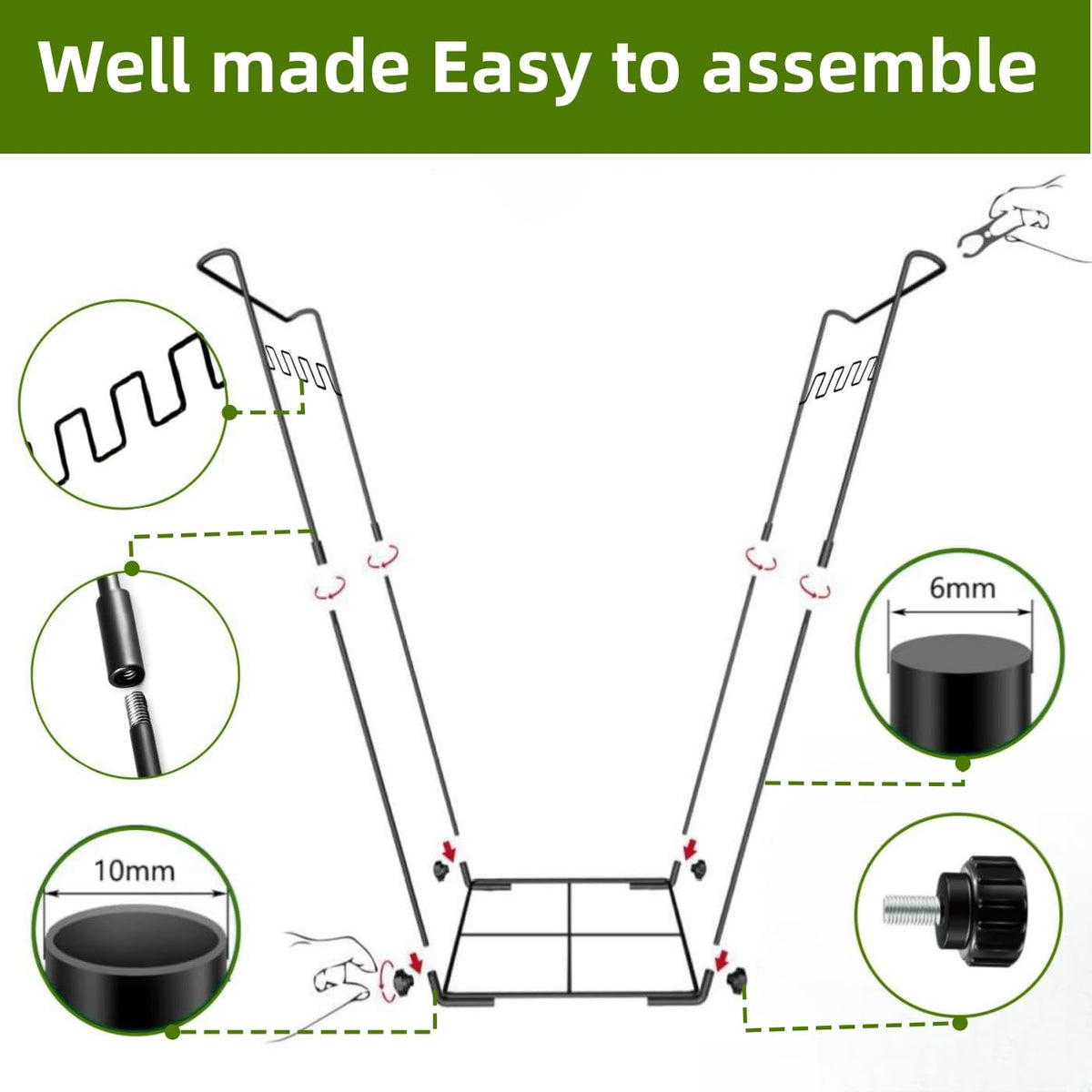 Niurui sturdy metal stand delivers durable outdoor performance.