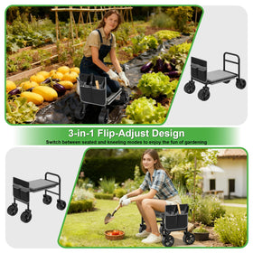 NIUXX adjustable-height garden seat improves posture and reach.