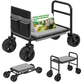 NIUXX Garden Kneeler Seat with 360° Wheels for easy garden mobility and comfort.