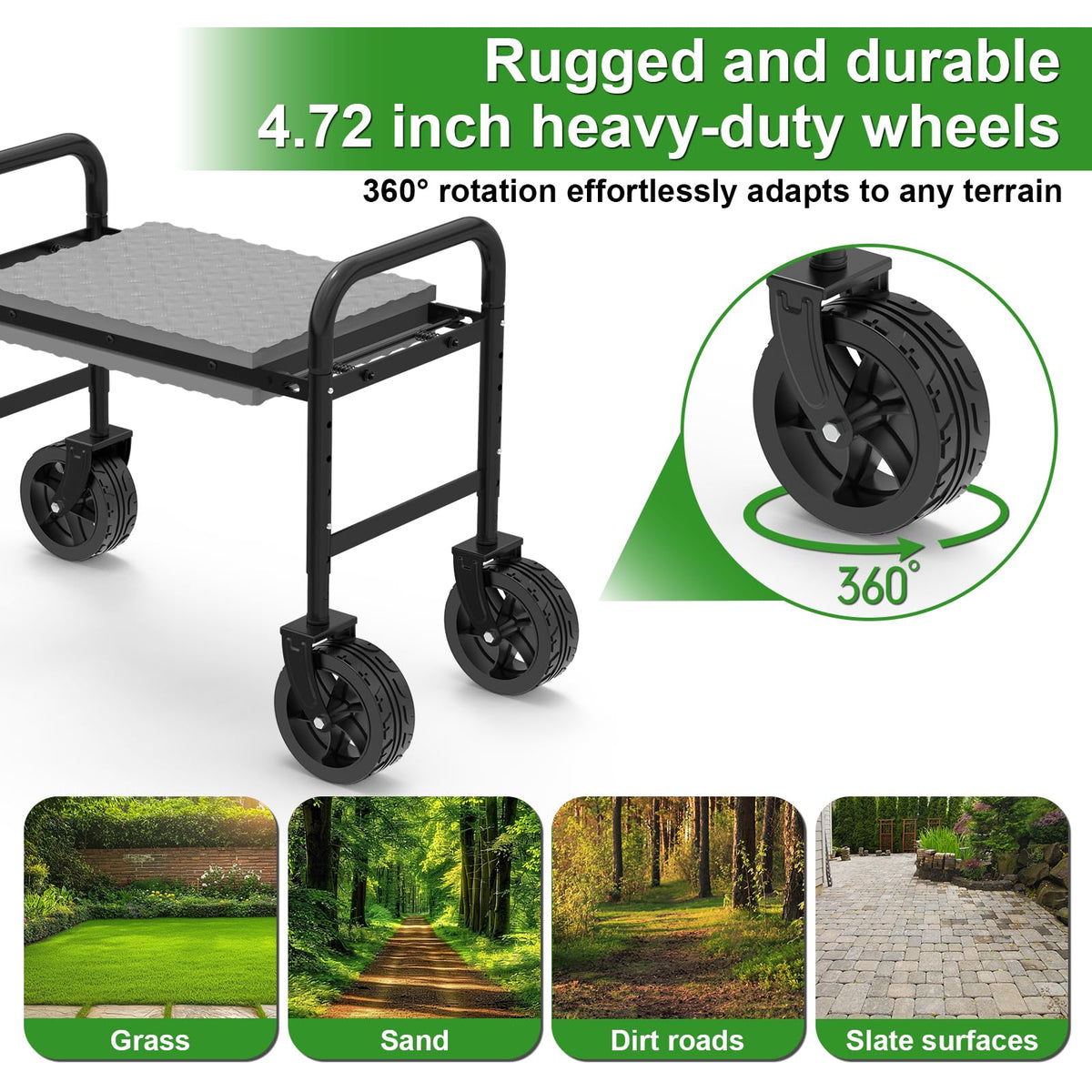 NIUXX heavy-duty rust-resistant frame supports up to 400 lbs for sturdy use.