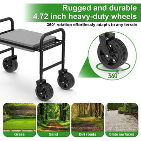 NIUXX heavy-duty rust-resistant frame supports up to 400 lbs for sturdy use.